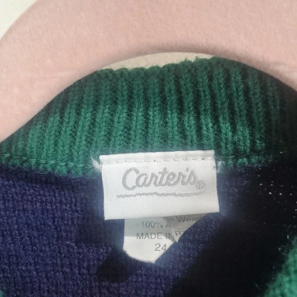 Carter's vintage teddy bear sweater 24 months